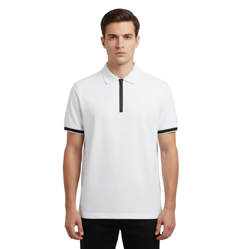 Sandbanks 1/4 Zip Regular Fit Polo Shirt