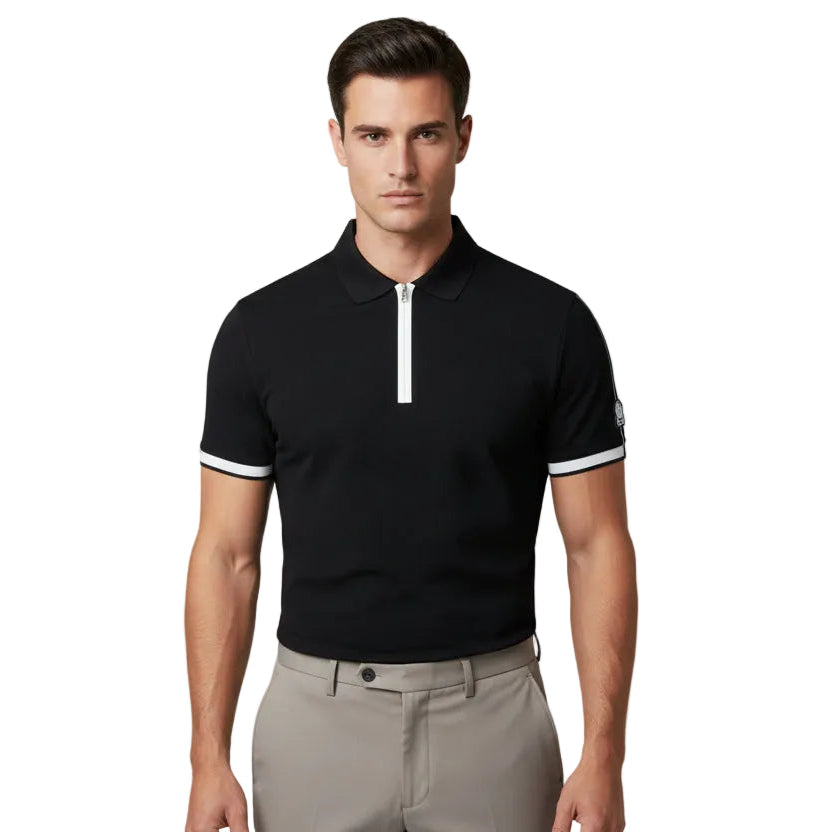Sandbanks 1/4 Zip Regular Fit Polo Shirt