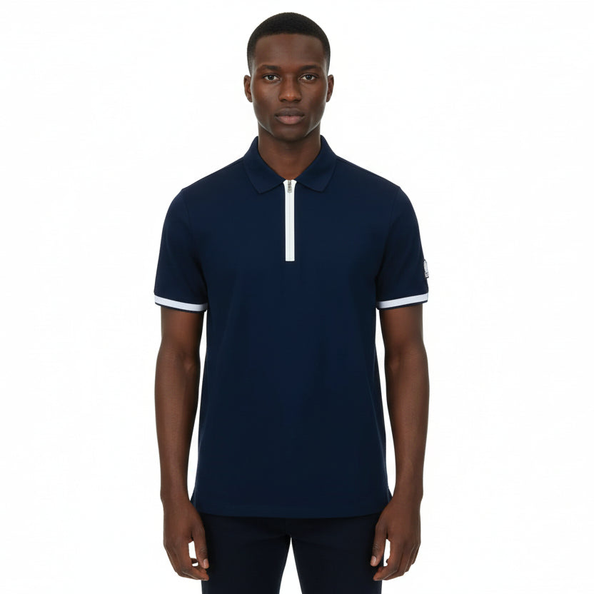 Sandbanks 1/4 Zip Regular Fit Polo Shirt