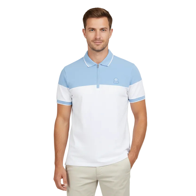 Sandbanks Regular Fit 1/4 Zip Polo Shirt
