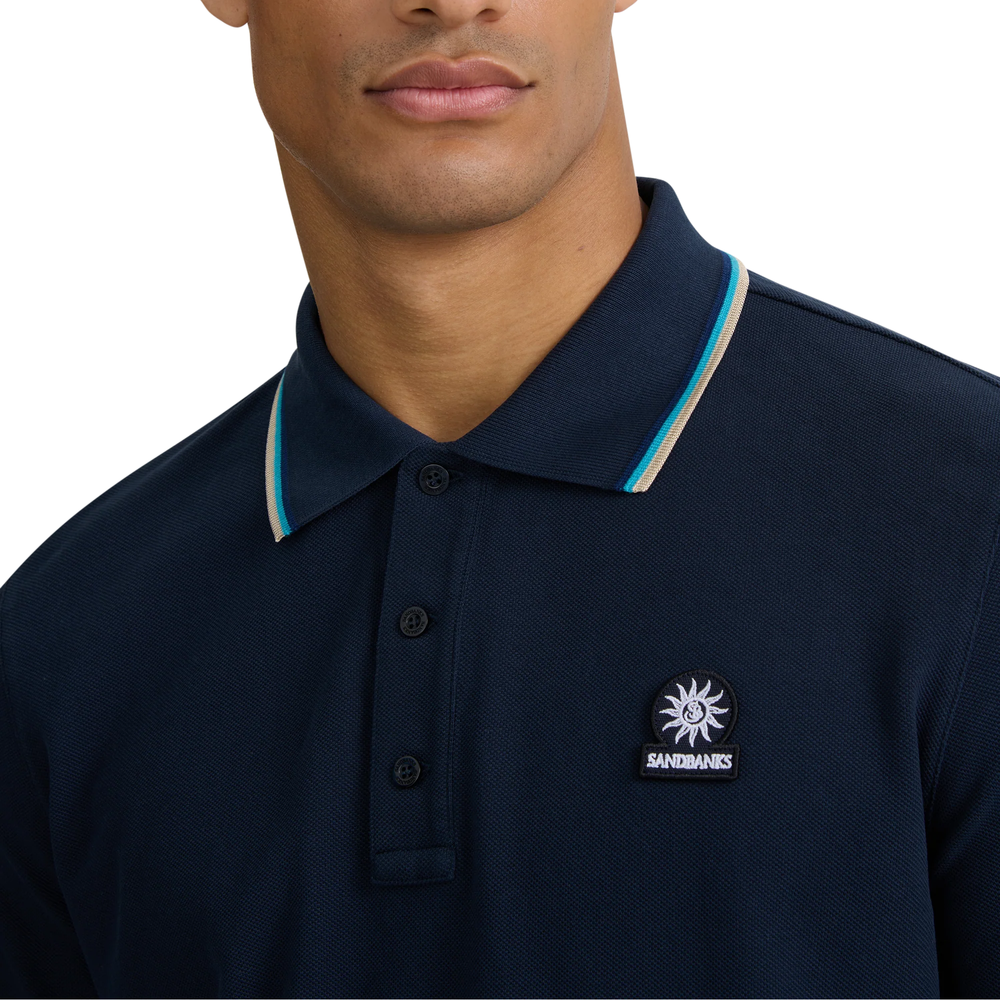 Sandbanks Regular Fit Long Sleeve Polo Shirt