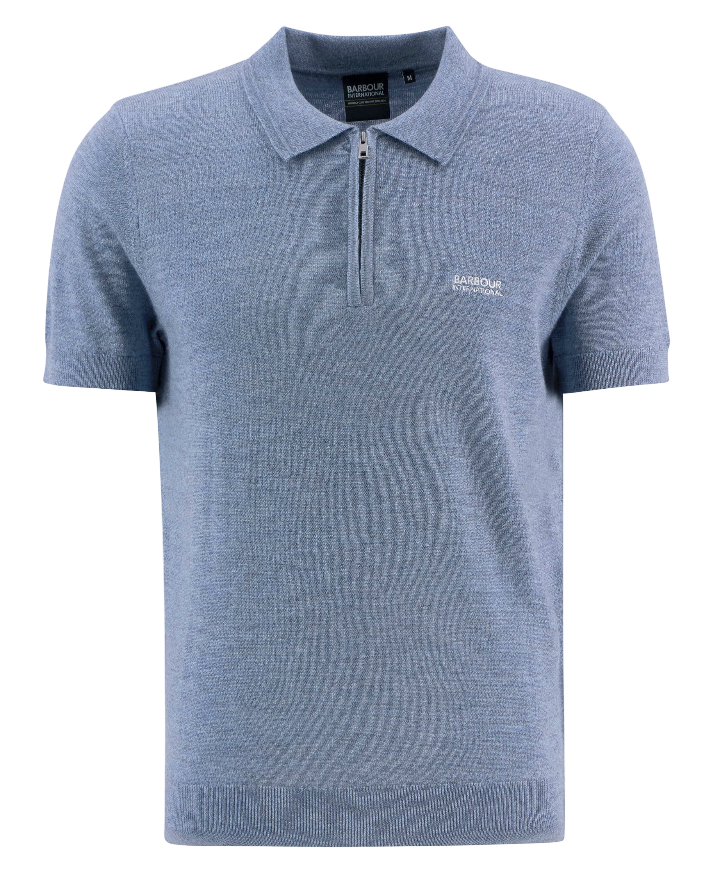 Barbour International 1/4 Zip Knitted Polo Shirt