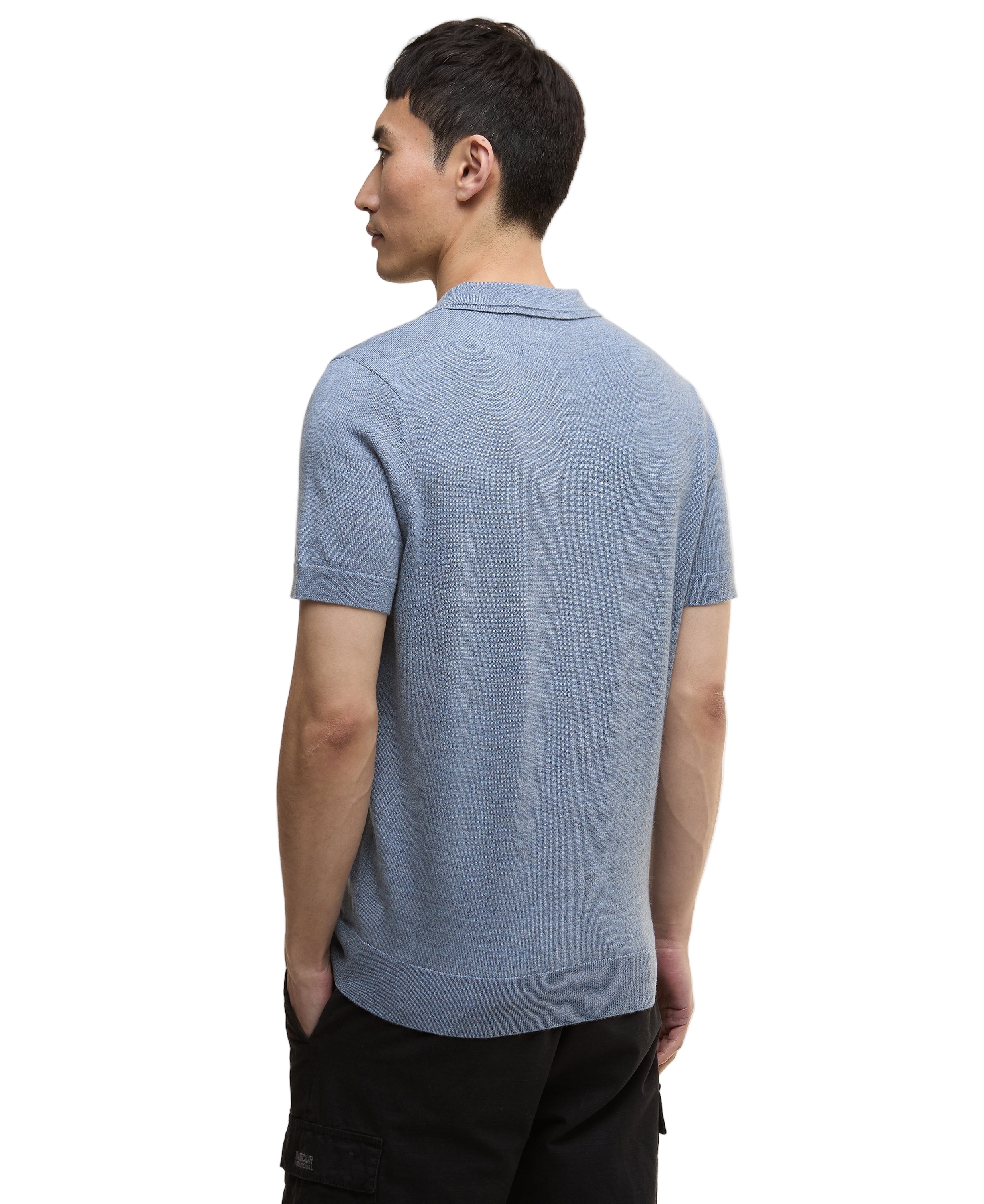 Barbour International 1/4 Zip Knitted Polo Shirt