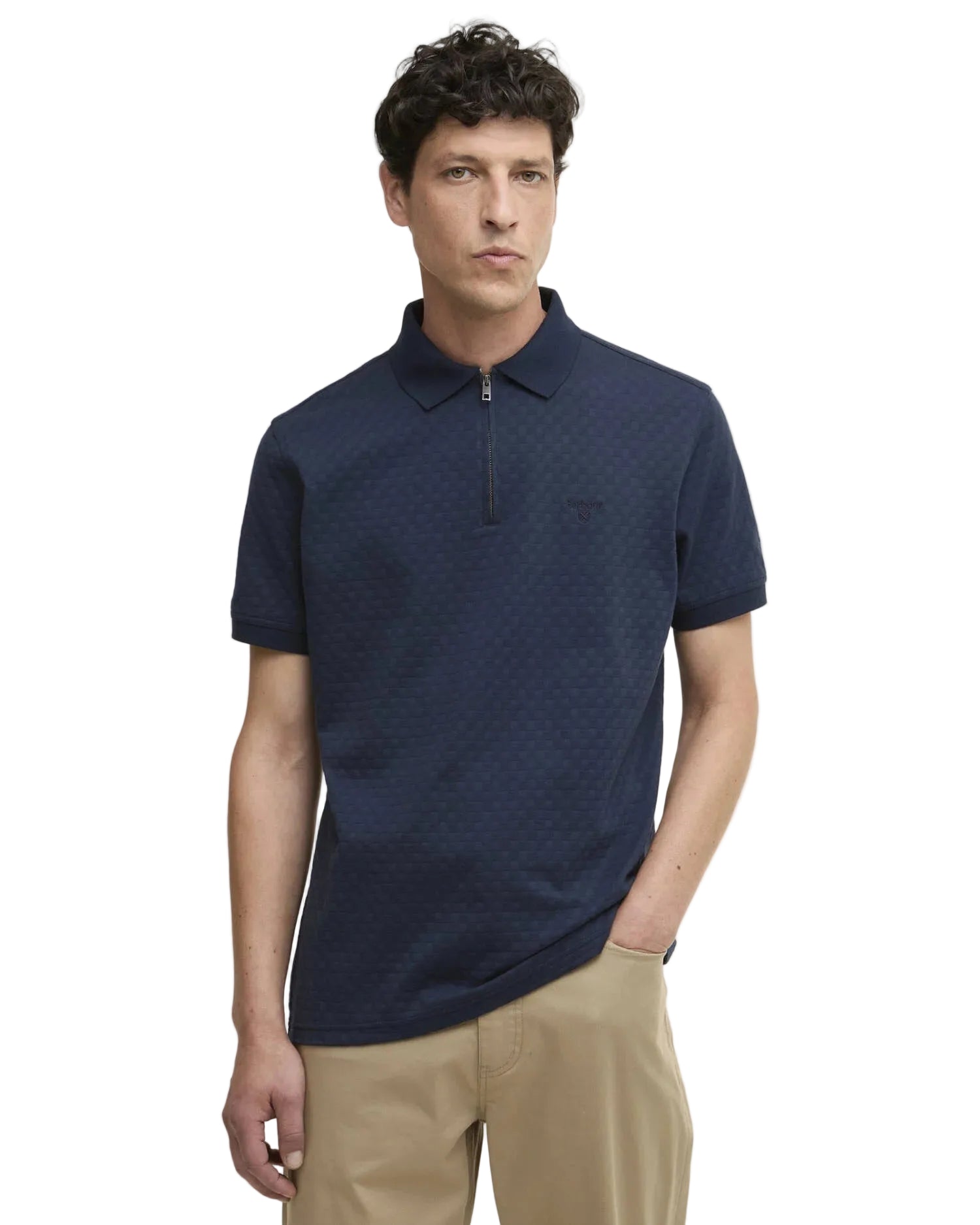 Barbour Tailored Fit 1/4 Zip Polo Shirt