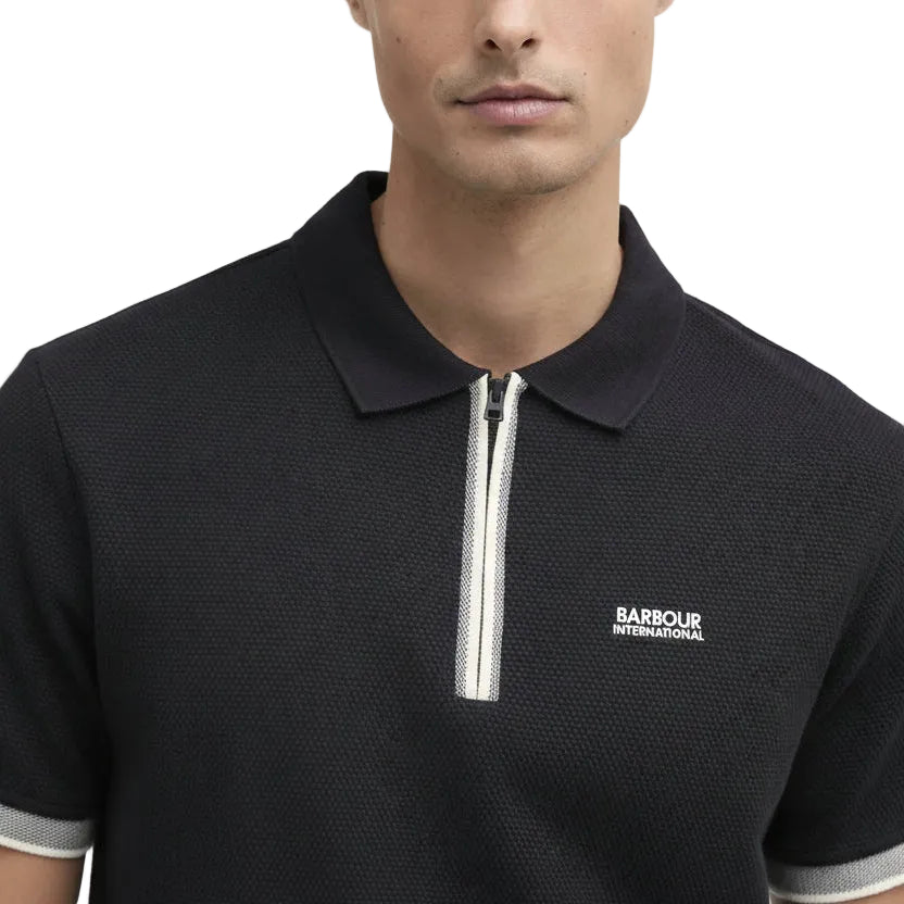 Barbour International Regular Fit 1/4 Zip Polo Shirt
