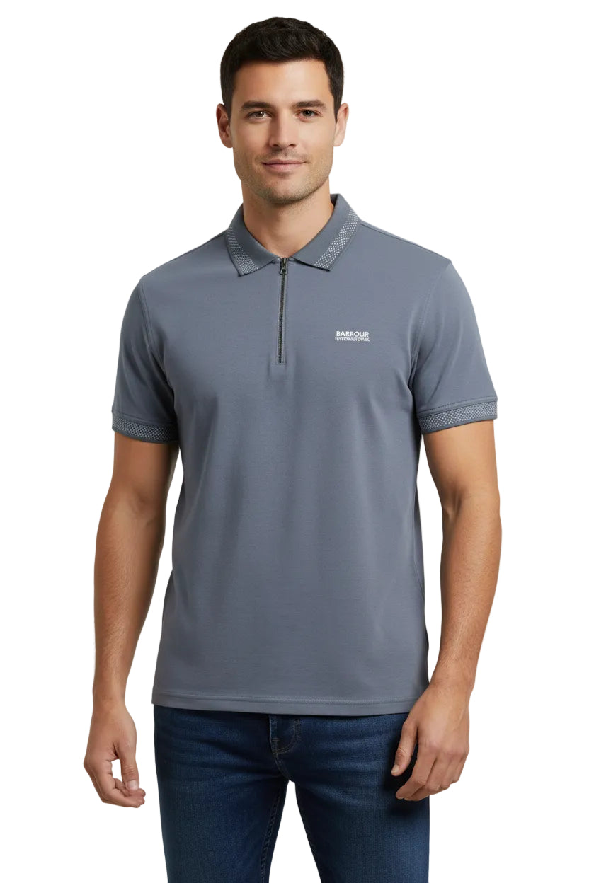 Barbour International Regular Fit 1/4 Zip Polo Shirt