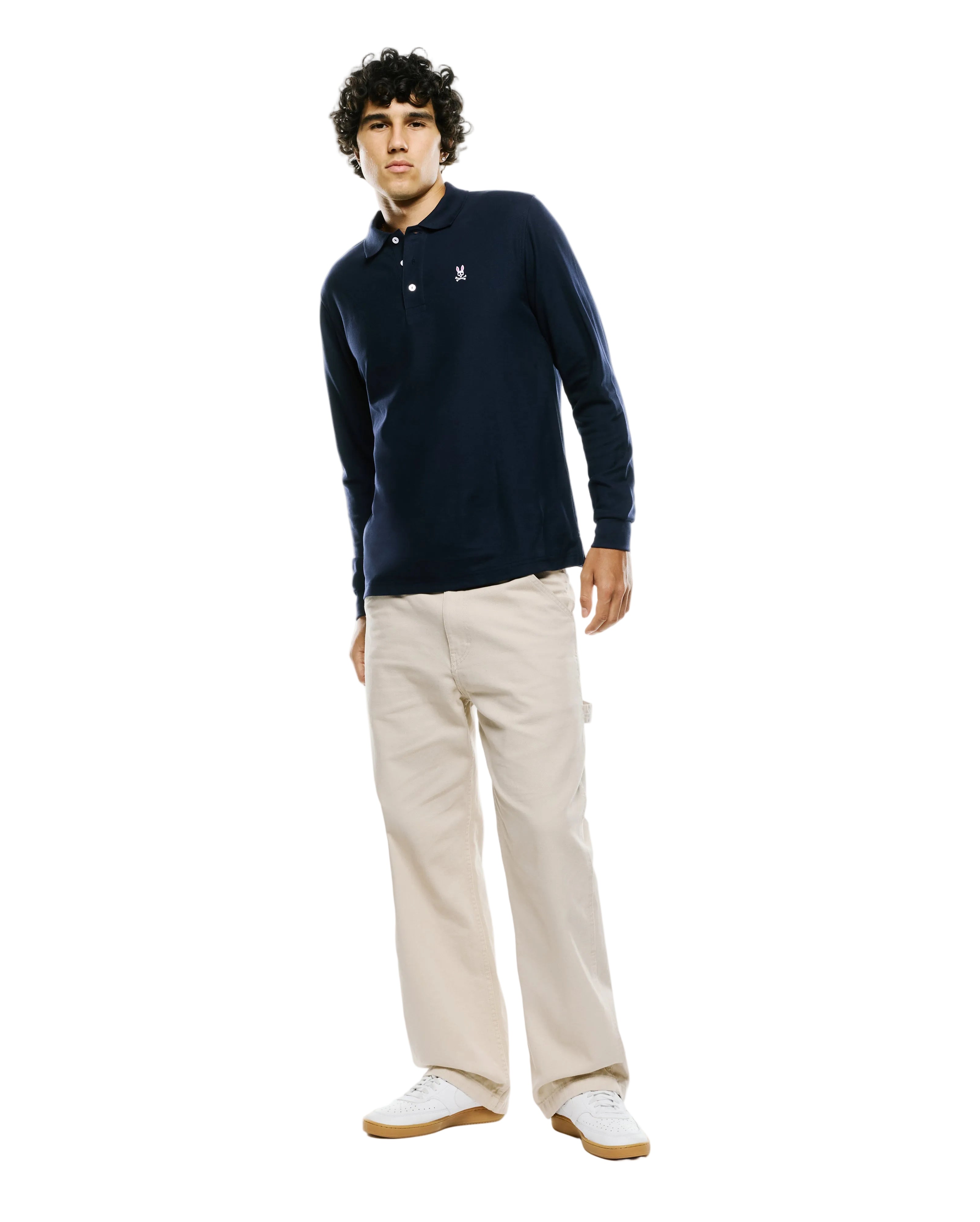 Psycho Bunny Regular Fit Long Sleeve  Polo Shirt