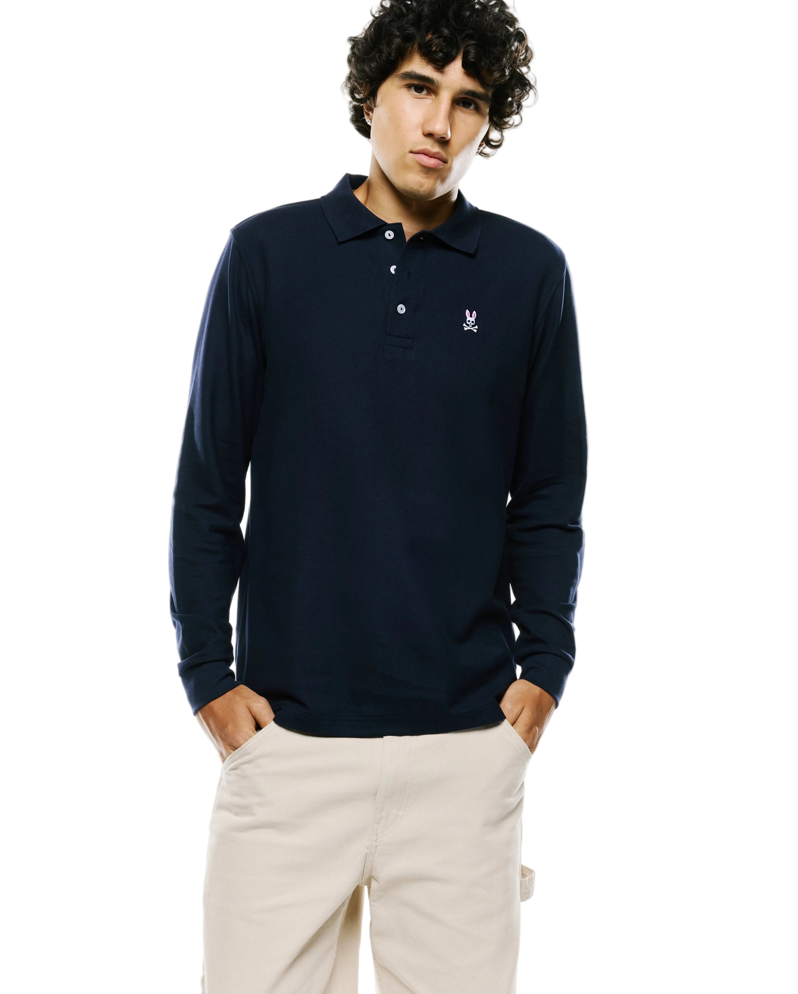 Psycho Bunny Regular Fit Long Sleeve  Polo Shirt