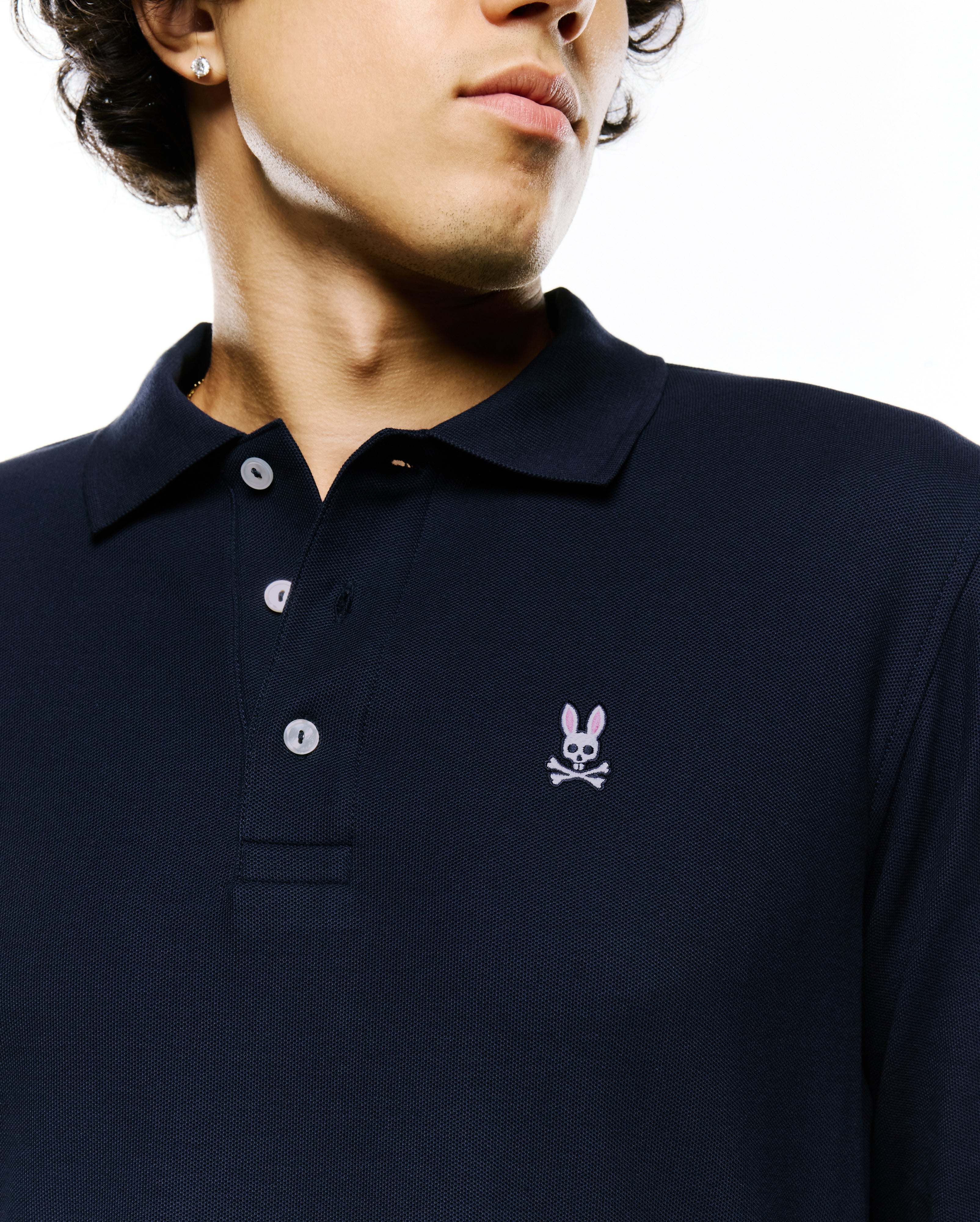 Psycho Bunny Regular Fit Long Sleeve  Polo Shirt