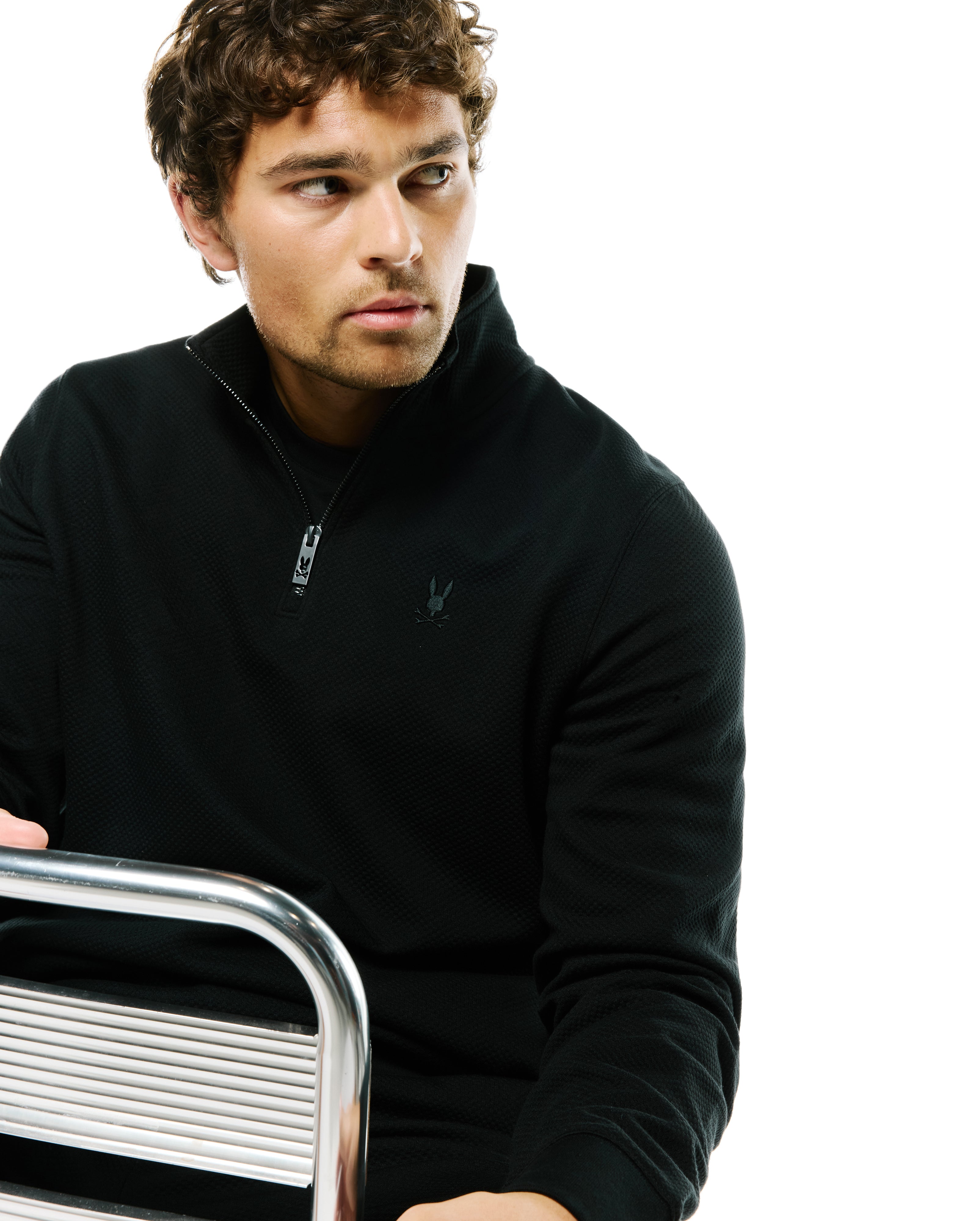 Psycho Bunny 1/4 Zip Knitted Sweatshirt