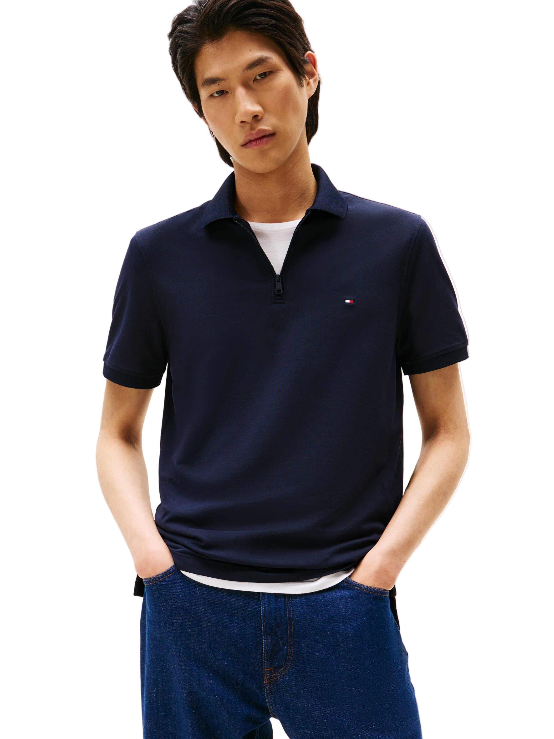 Tommy Hilfiger Regular Fit 1/4 Zip Polo Shirt