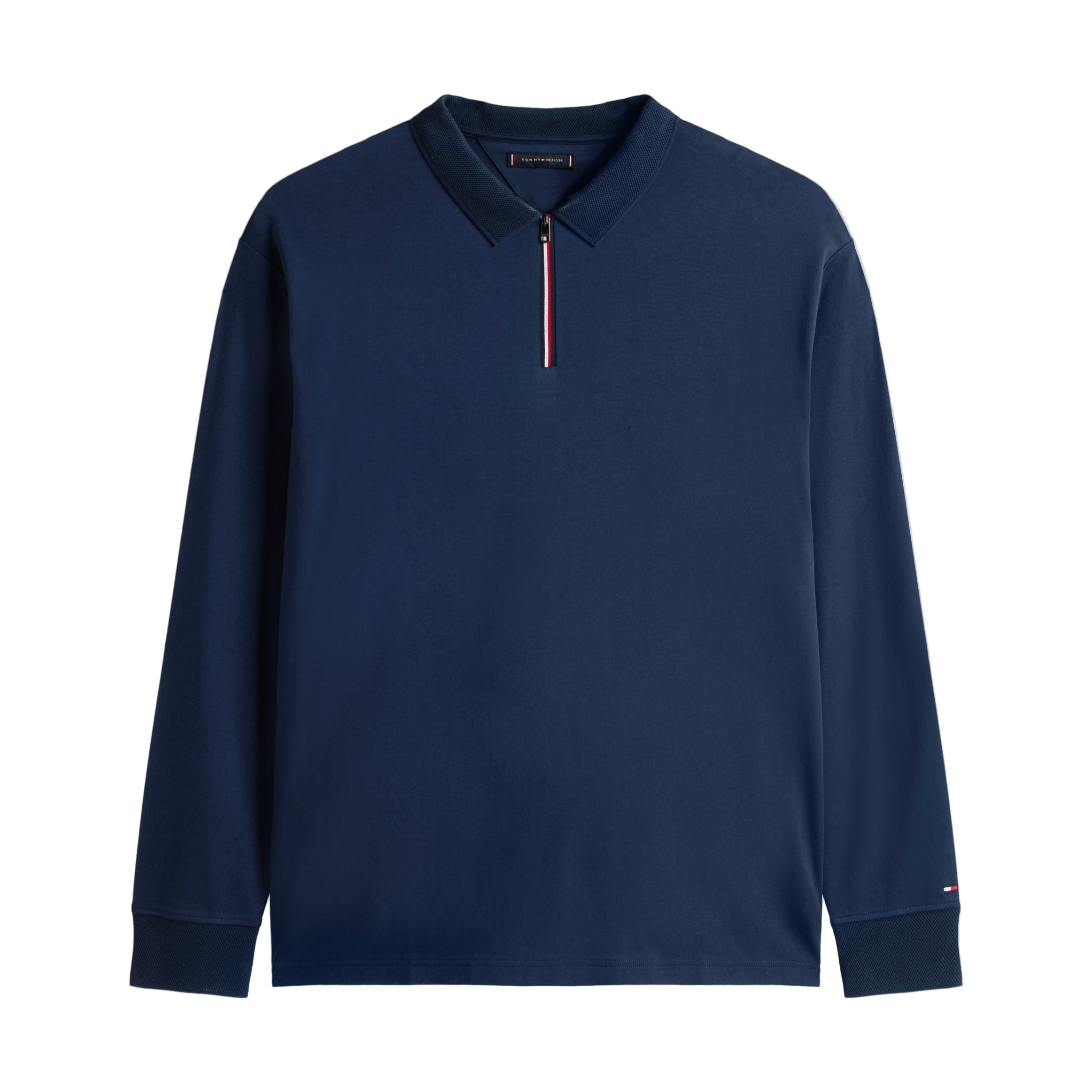Big & Tall Tommy Hilfiger Regular Fit 1/4 Zip Long Sleeve Polo Shirt