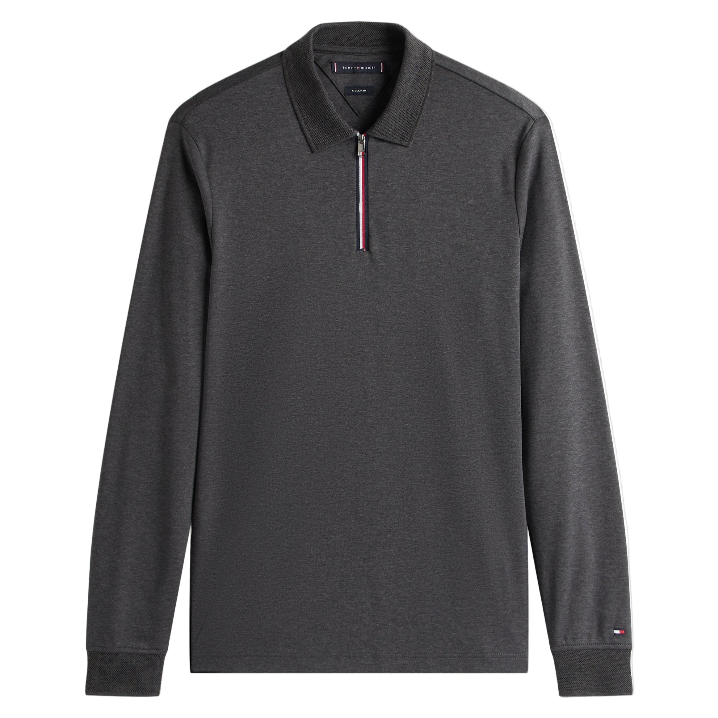 Tommy Hilfiger Regular Fit 1/4 Zip Long Sleeve Polo Shirt