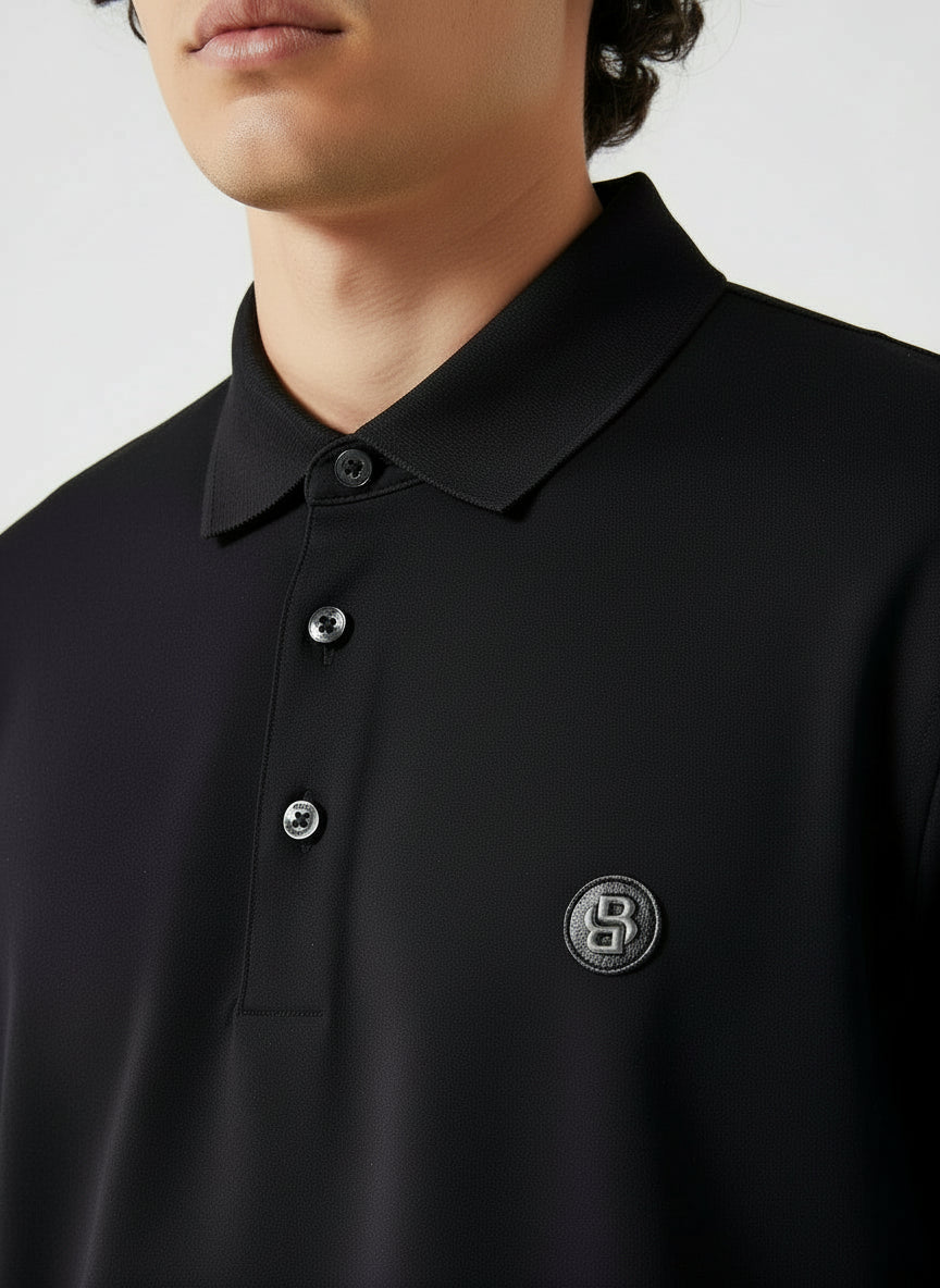 Boss Black Regular Fit Long Sleeve Polo Shirt