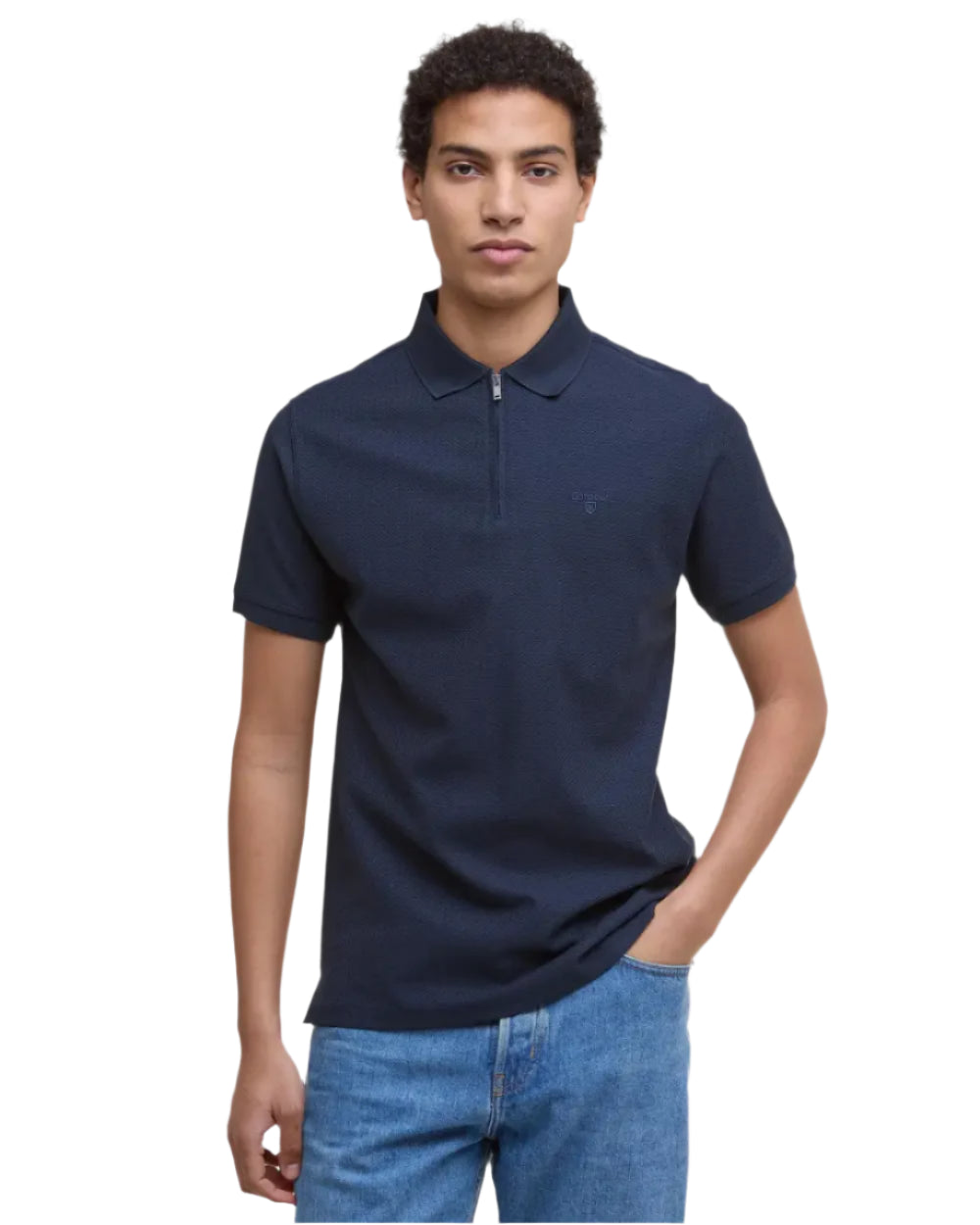 Barbour 1/4 Zip Tailored Fit Polo Shirt