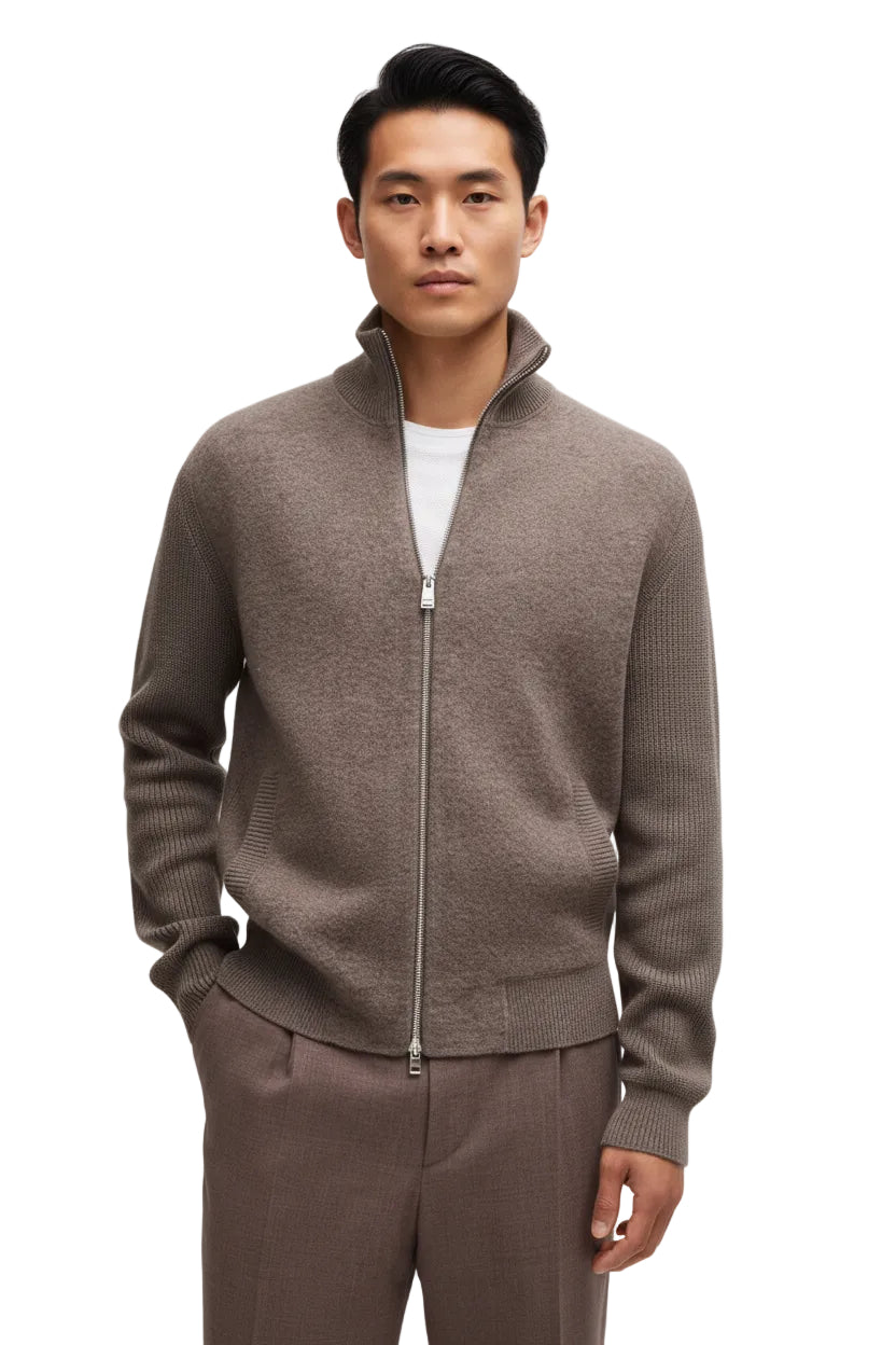 Boss Black Full Zip Knitted Cardigan