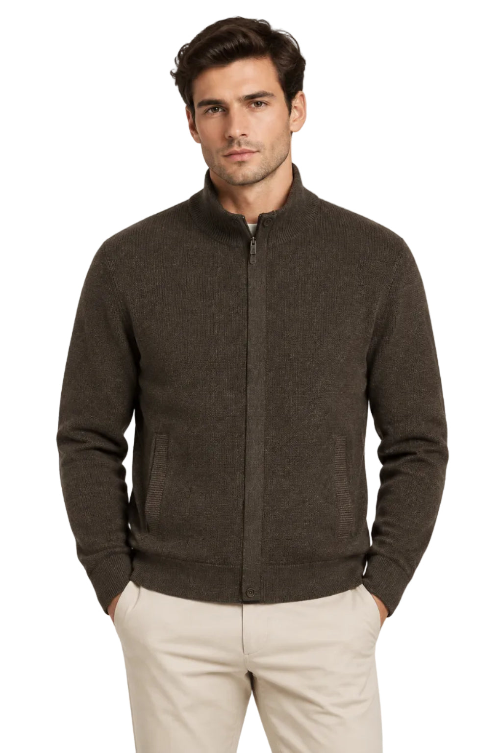 Bugatti Full Zip Regular Fit Knitted Cardigan
