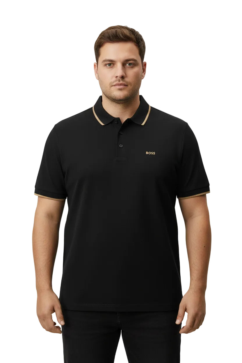 Big & Tall Boss Black Regular Fit Polo Shirt