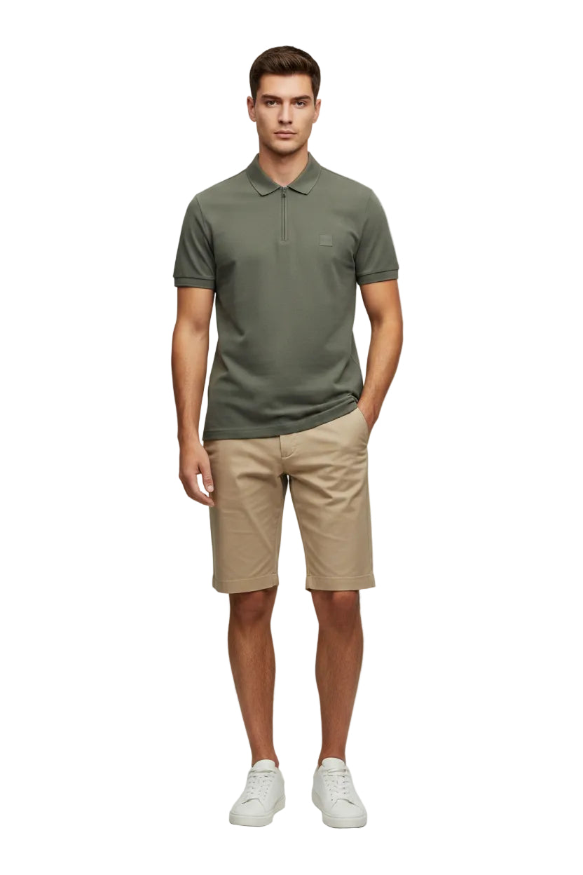 Boss Orange Slim Fit 1/4 Zip Polo Shirt
