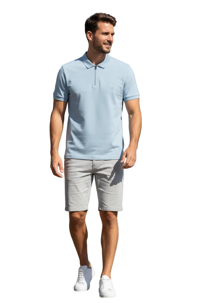 Boss Orange Slim Fit 1/4 Zip Polo Shirt