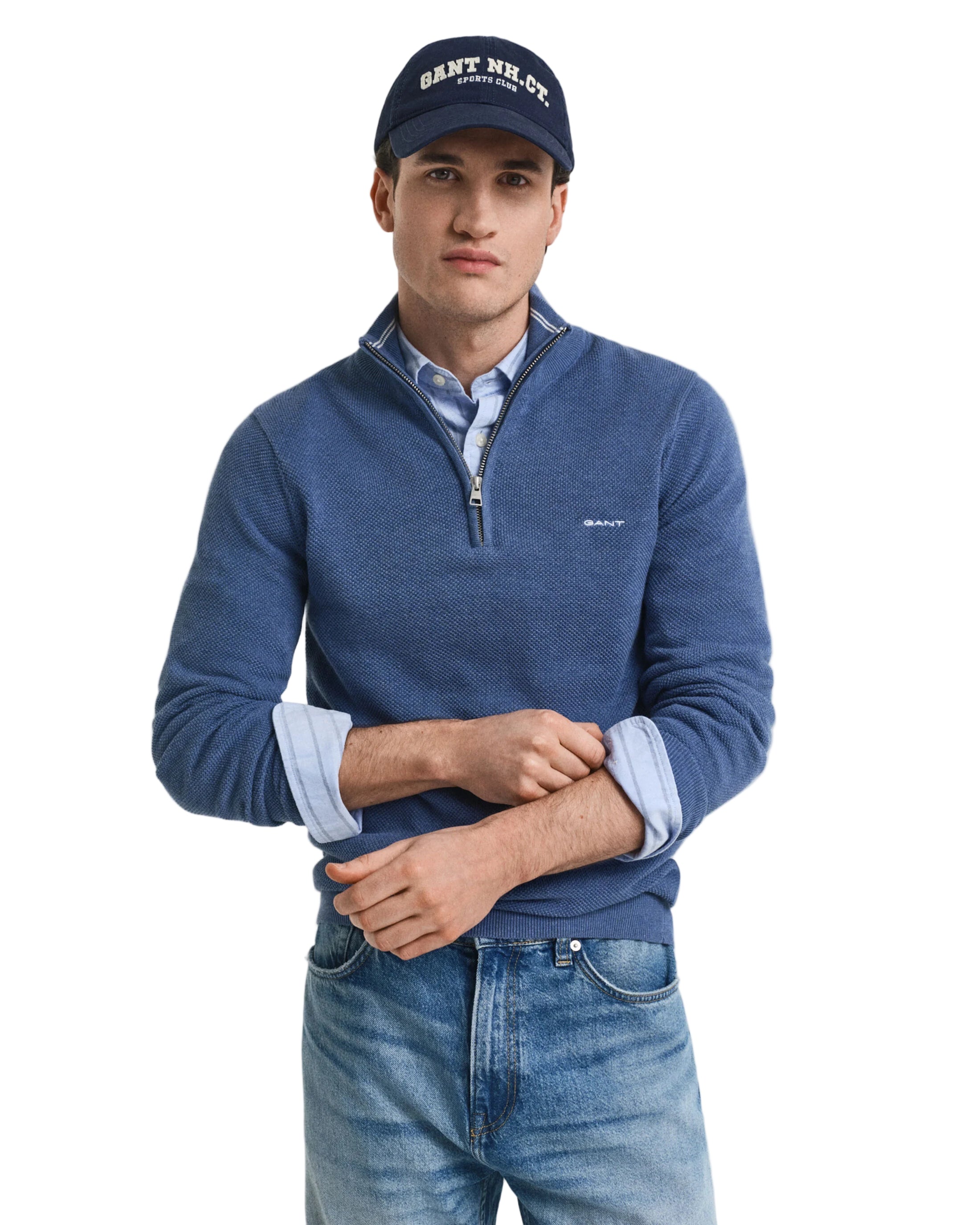 Gant 1/4 Zip Knitted Sweatshirt