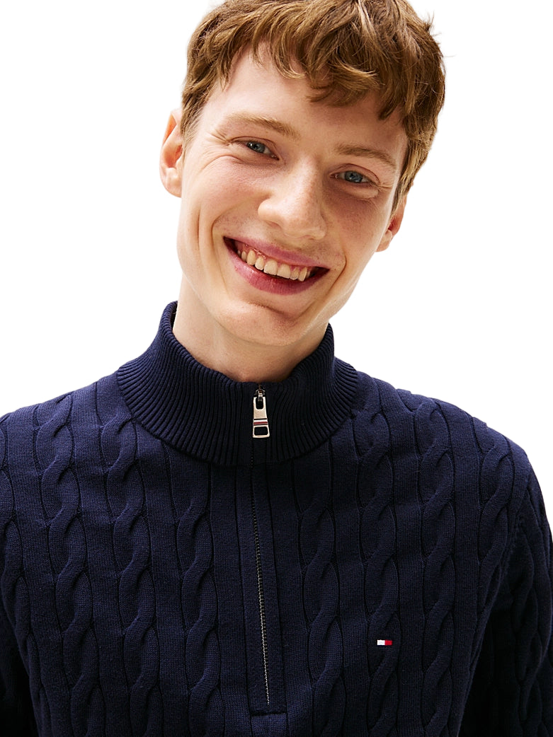 Tommy Hilfiger 1/4 Zip Knitted Sweatshirt