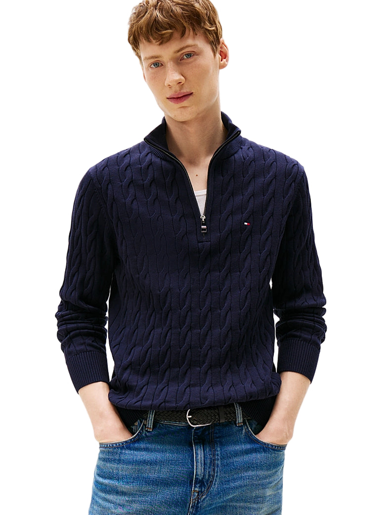 Tommy Hilfiger 1/4 Zip Knitted Sweatshirt